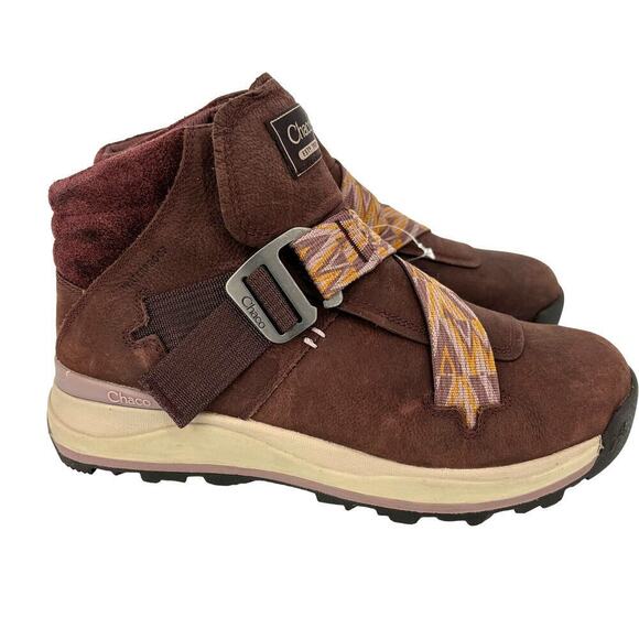 Chaco Byways Waterproof Suede Leather Ankle Boots Mahogany